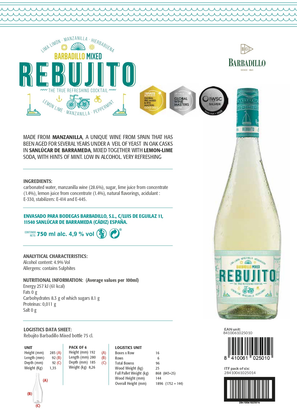 Rebujito 6 flessen 75cl